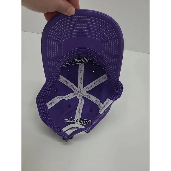 Titleist Women's Hat Purple Embroidered Baseball Cap Adjustable Pro V1 FJ - Picture 5 of 7